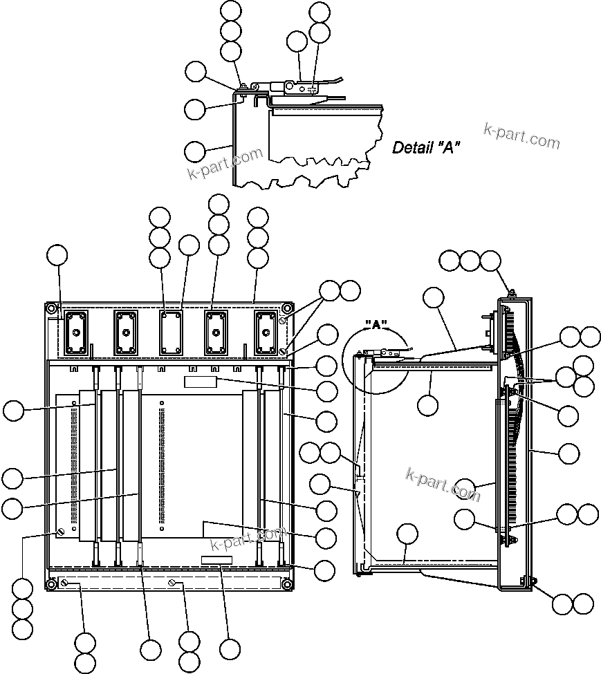 Komatsu parts book diagram for AFE47-DH 730E S/N A30375             ALCOA: PANEL - STATEX III (PB8946)