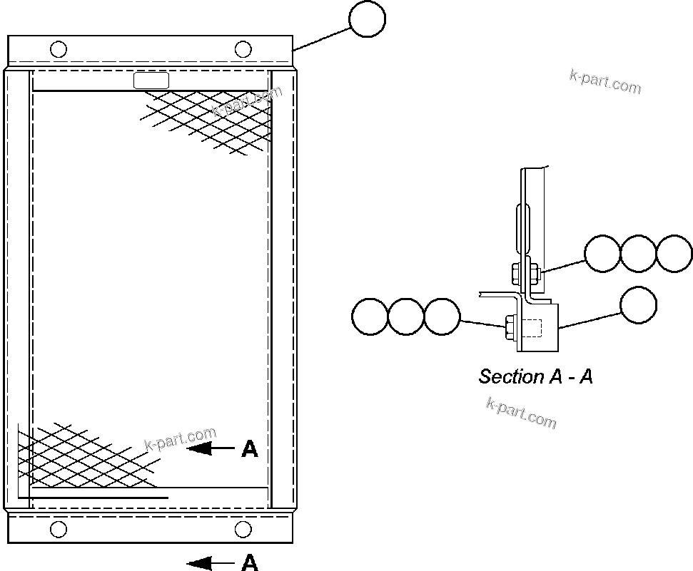 Komatsu parts book diagram for AFE47-DH 730E S/N A30375             ALCOA: PANEL - FILTER - 1 (PB5066)