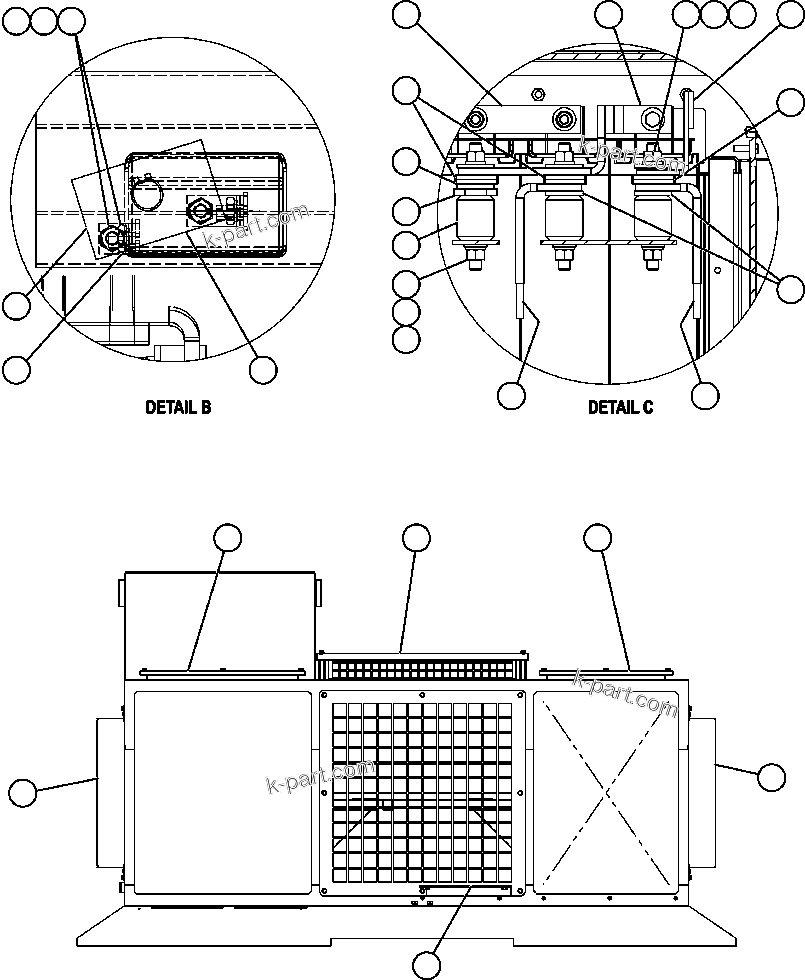 Komatsu parts book diagram for AFE47-DH 730E S/N A30375             ALCOA: RETARDING GRID ASSEMBLY - 7 STEP -3 (PC1546)