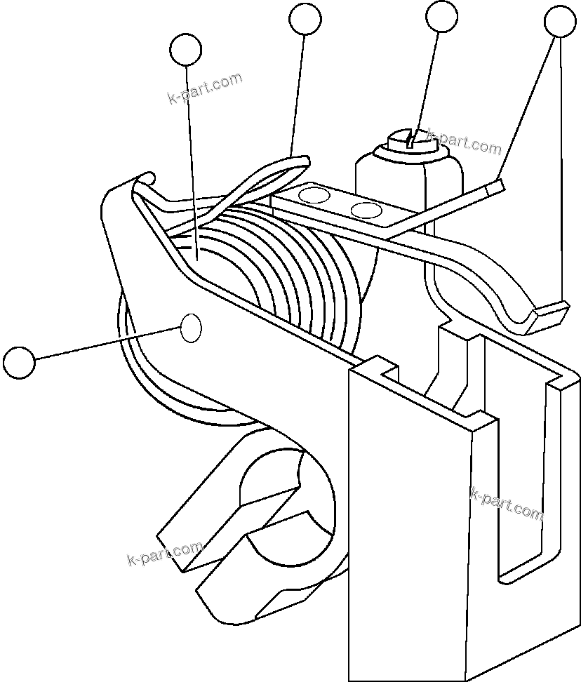 Komatsu parts book diagram for AFE47-DH 730E S/N A30375             ALCOA: BRUSH HOLDER ASSEMBLY (VS8587)