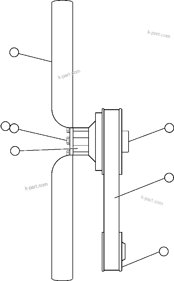 Komatsu parts book diagram for AFE47-DW 730E S/N A30410-A30411 & A30417               LOMAS BAYAS: FAN & FAN DRIVE