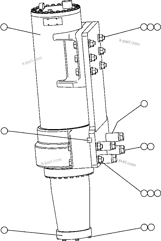 Komatsu parts book diagram for AFE47-DW 730E S/N A30410-A30411 & A30417               LOMAS BAYAS: FRONT SUSPENSION MOUNTING