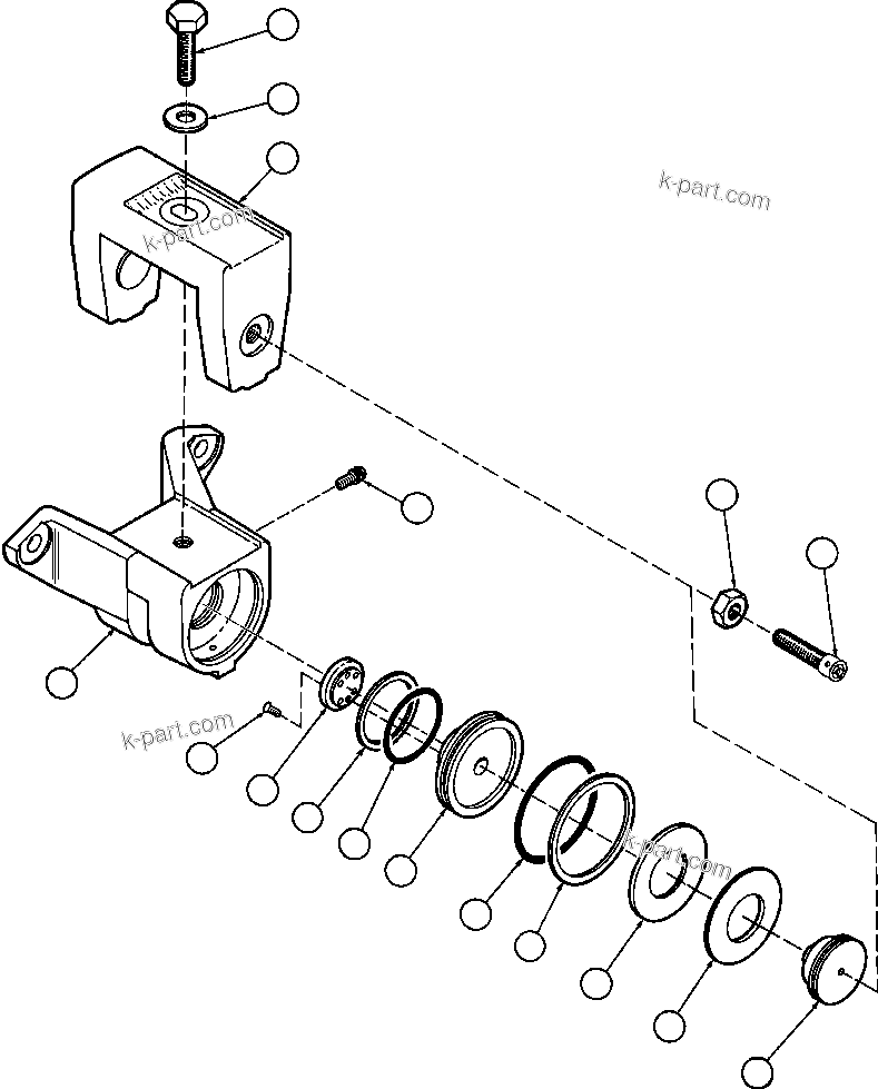 Komatsu parts book diagram for AFE47-DW 730E S/N A30410-A30411 & A30417               LOMAS BAYAS: PARKING BRAKE ASSEMBLY (PB8995)