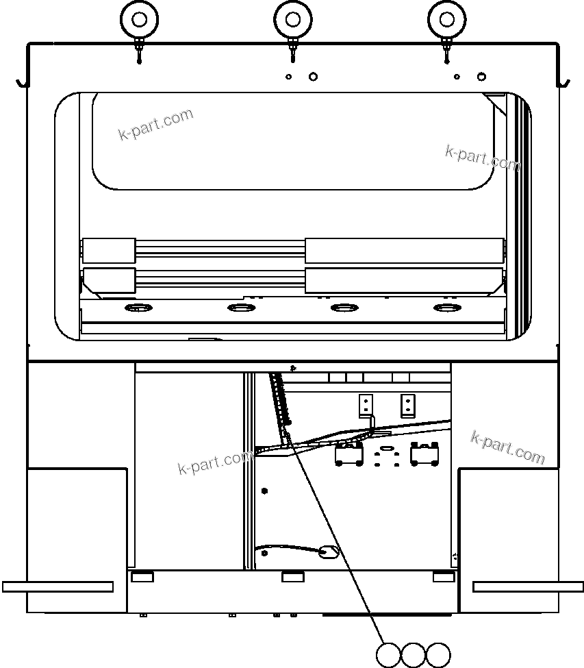 Komatsu parts book diagram for AFE47-DW 730E S/N A30410-A30411 & A30417               LOMAS BAYAS: CAB ELECTRICAL COMPONENTS