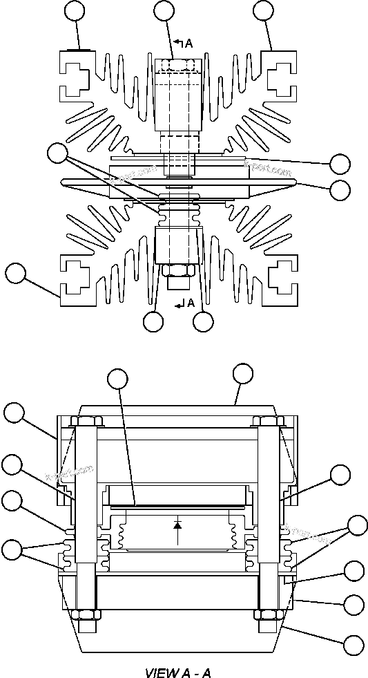 Komatsu parts book diagram for AFE47-DW 730E S/N A30410-A30411 & A30417               LOMAS BAYAS: DIODE/HEAT SINK ASSEMBLY (GE0558)