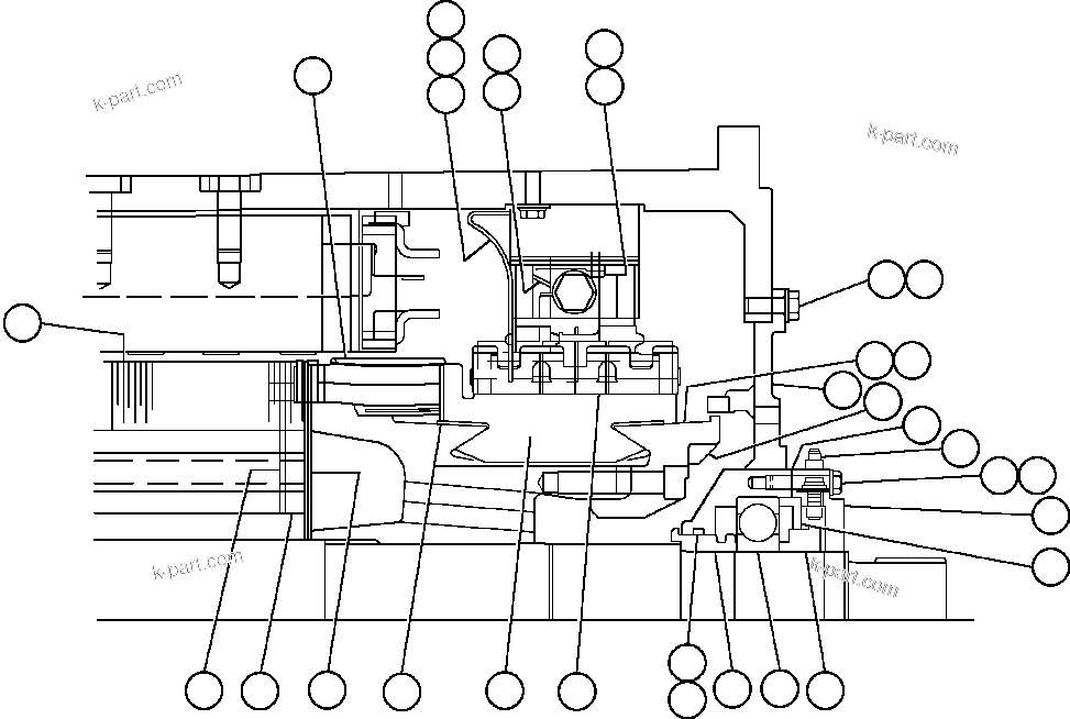 Komatsu parts book diagram for AFE47-DW 730E S/N A30410-A30411 & A30417               LOMAS BAYAS: MOTORIZED WHEEL - 788FS10 - 3