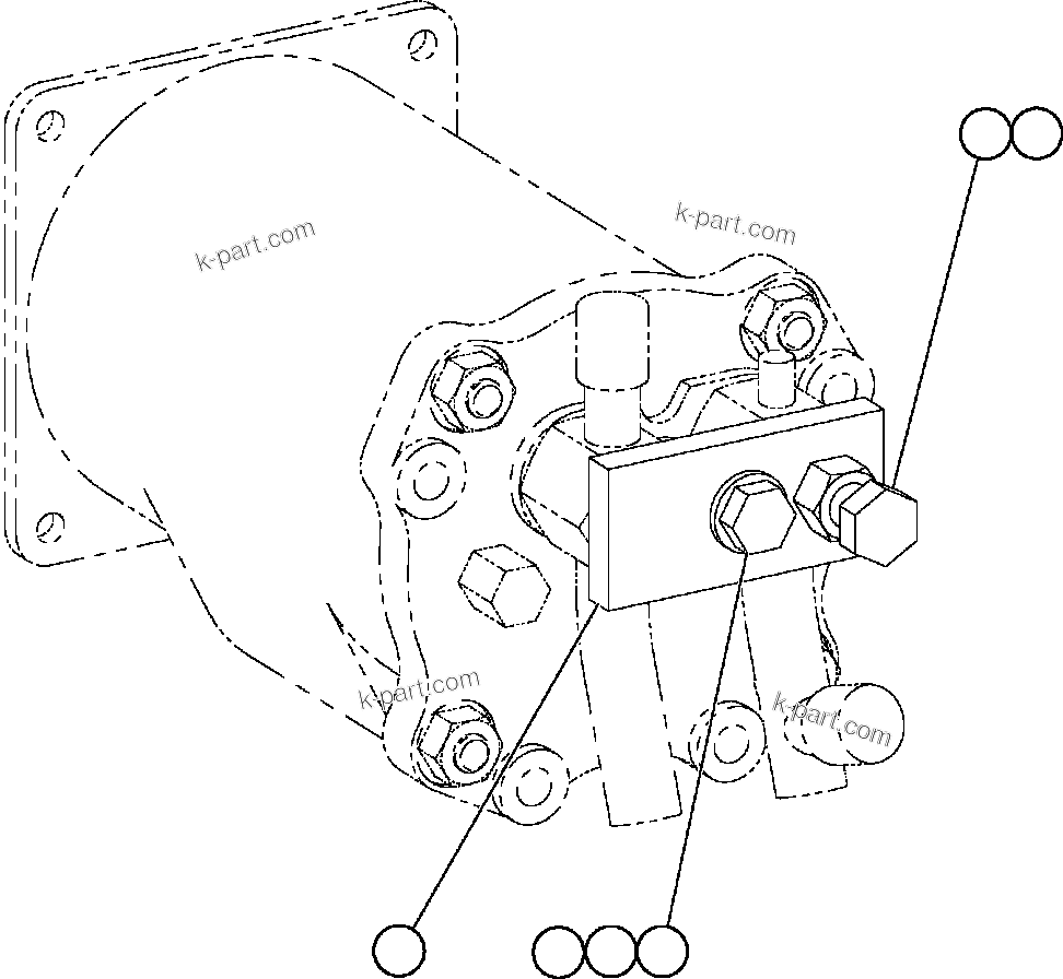 Komatsu parts book diagram for AFE47-EC 730E S/N A30434-A30436, A30438-A30439       KAL: ADJUSTABLE HOLD-DOWN ASSEMBLY (EJ1087)