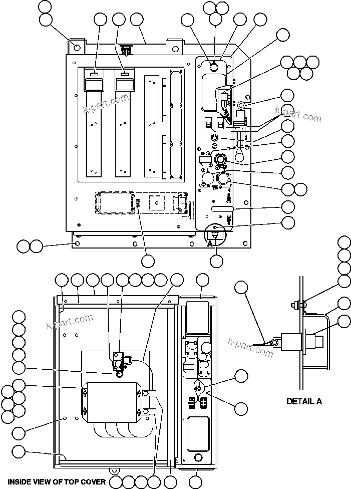 Komatsu parts book diagram for AFE47-EC 730E S/N A30434-A30436, A30438-A30439       KAL: CAB INTERFACE COMPARTMENT