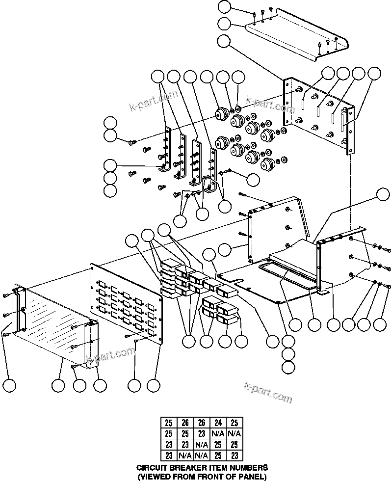 Komatsu parts book diagram for AFE47-EC 730E S/N A30434-A30436, A30438-A30439       KAL: DISTRIBUTION POWER BUS