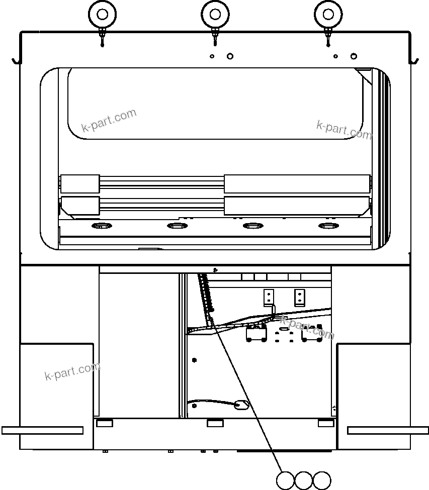 Komatsu parts book diagram for AFE47-EC 730E S/N A30434-A30436, A30438-A30439       KAL: CAB ELECTRICAL COMPONENTS