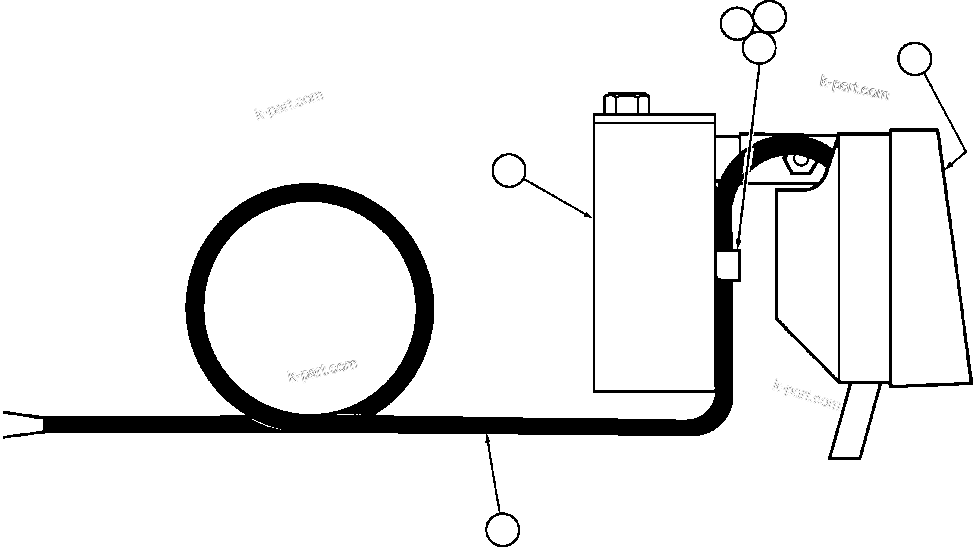 Komatsu parts book diagram for AFE47-EC 730E S/N A30434-A30436, A30438-A30439       KAL: AXLE HOUSING PORTABLE LIGHT (EK2368)