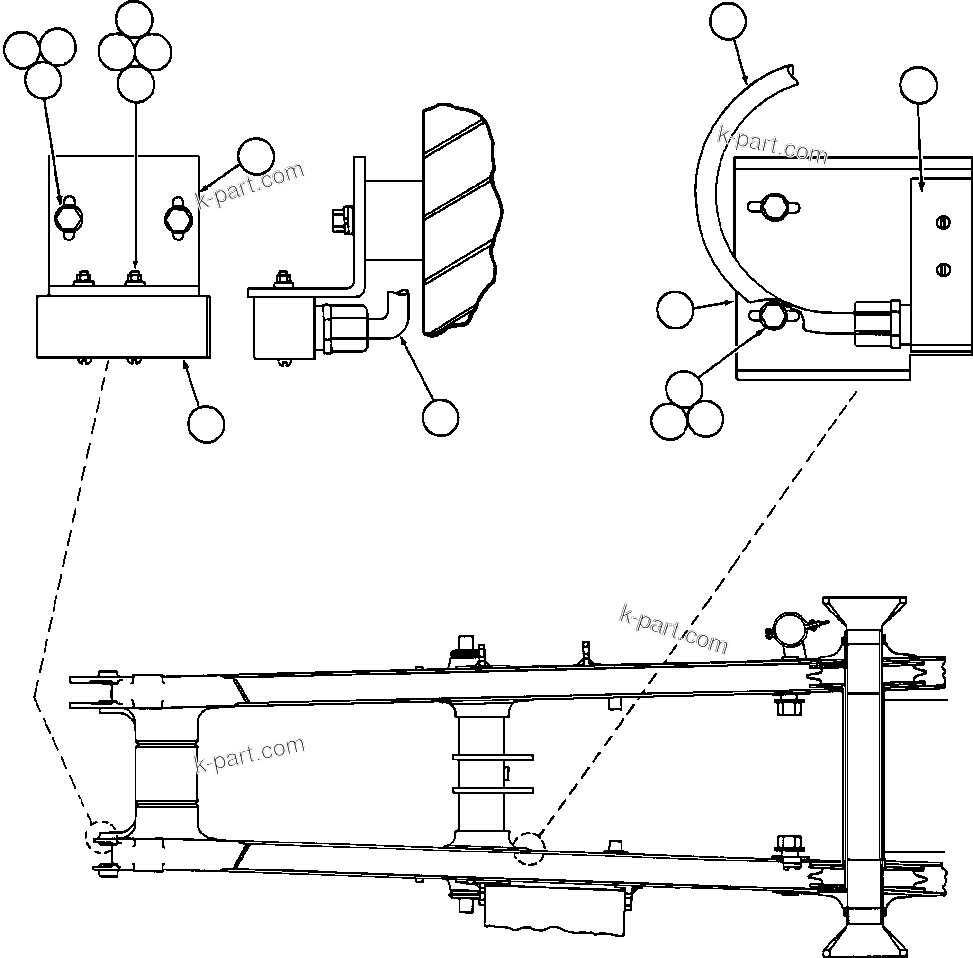 Komatsu parts book diagram for AFE47-EC 730E S/N A30434-A30436, A30438-A30439       KAL: HOIST LIMIT & BODY-UP INTERLOCK SWITCH