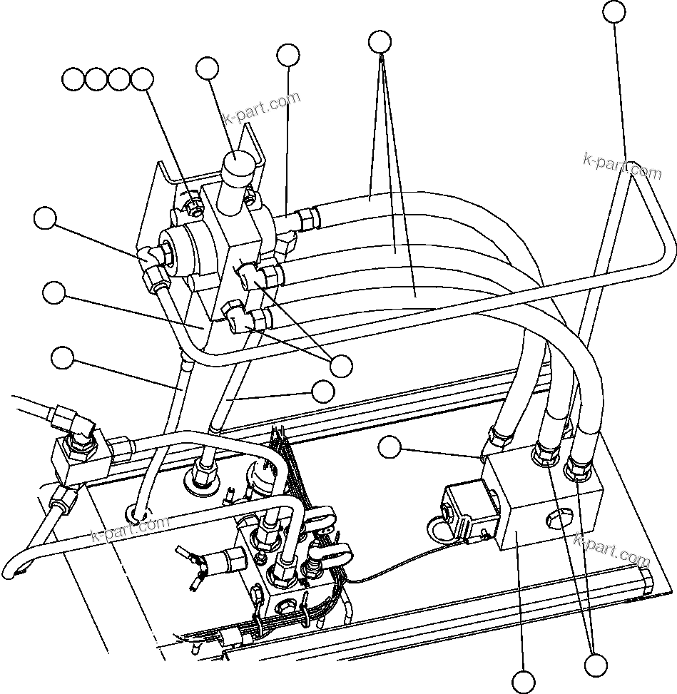 Komatsu parts book diagram for AFE47-EC 730E S/N A30434-A30436, A30438-A30439       KAL: BRAKE CABINET ASSEMBLY - 5