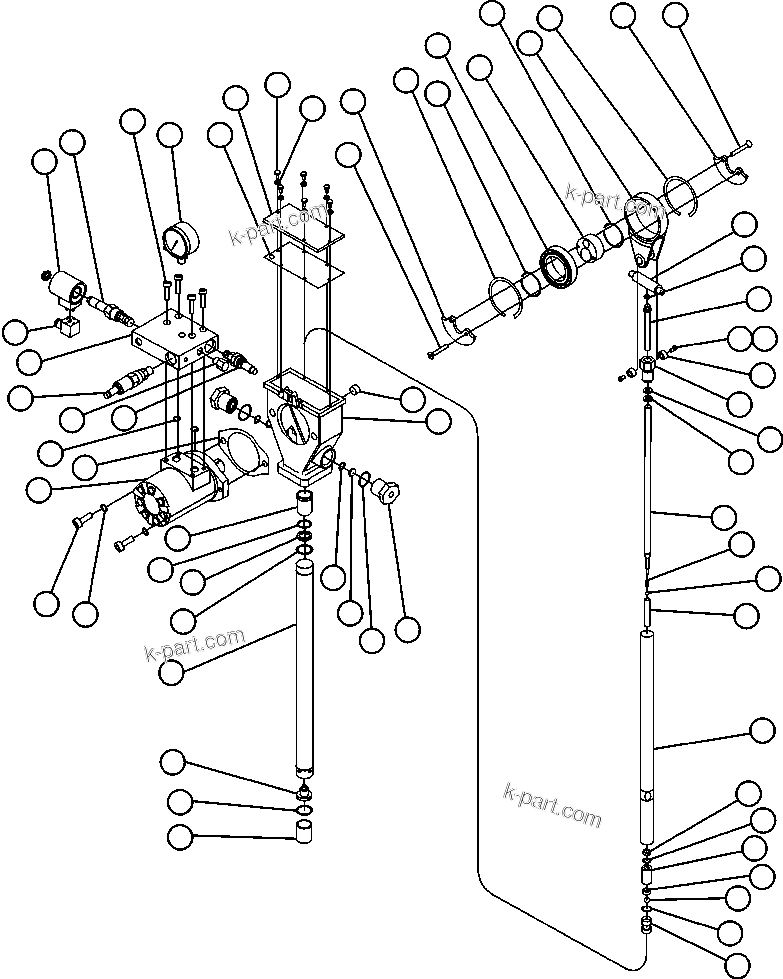 Komatsu parts book diagram for AFE47-EC 730E S/N A30434-A30436, A30438-A30439       KAL: LUBE PUMP ASSEMBLY (PC1767)