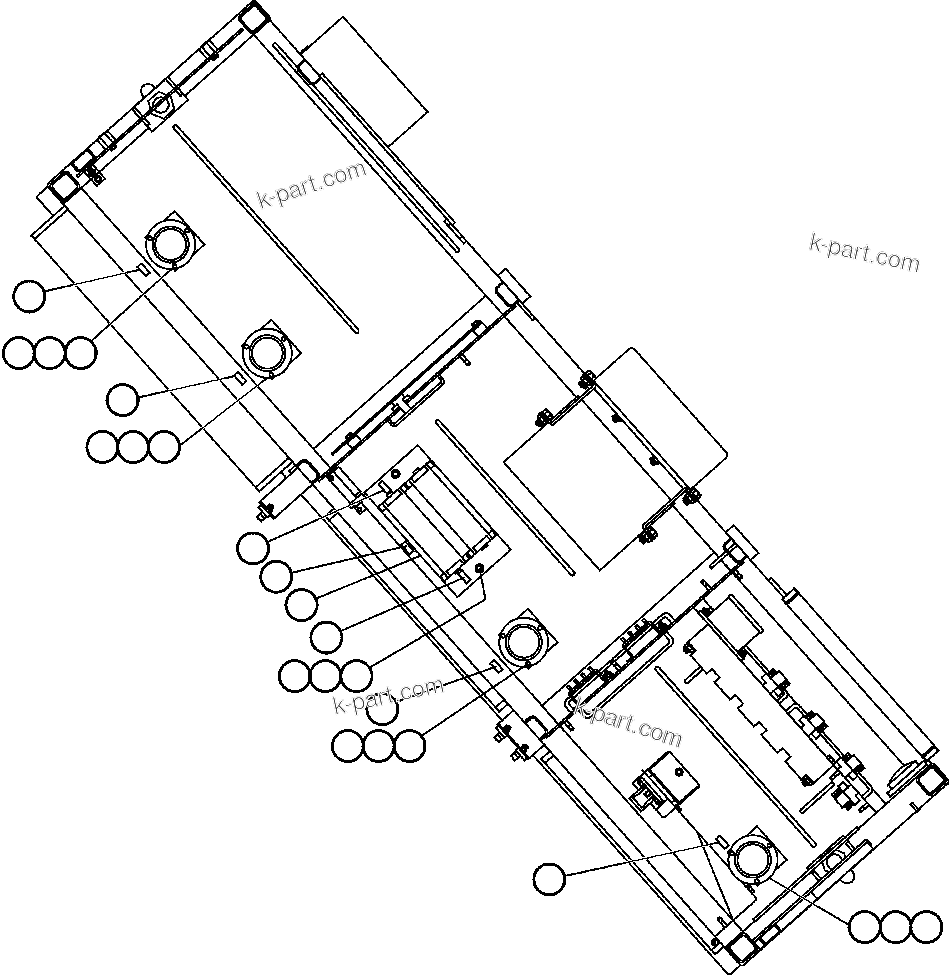 Komatsu parts book diagram for AFE47-EC 730E S/N A30434-A30436, A30438-A30439       KAL: CONTROL CABINET - UNDER TOP COVER