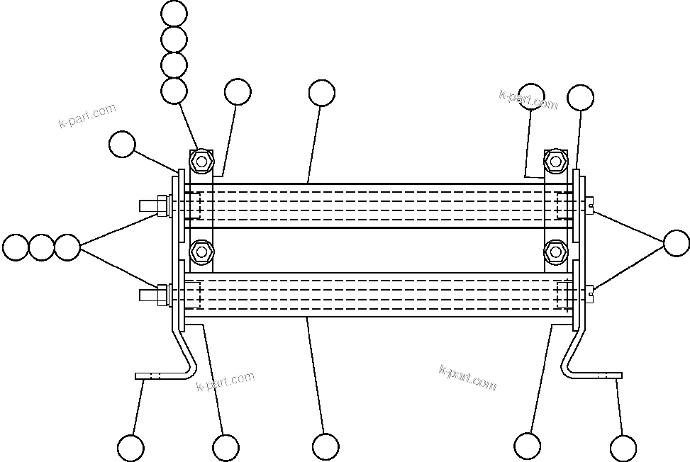 Komatsu parts book diagram for AFE47-EC 730E S/N A30434-A30436, A30438-A30439       KAL: RESISTOR ASSEMBLY (VE6108)