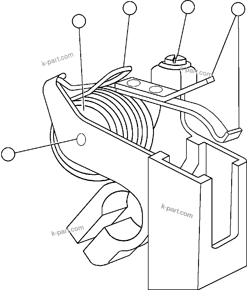 Komatsu parts book diagram for AFE47-EC 730E S/N A30434-A30436, A30438-A30439       KAL: BRUSH HOLDER ASSEMBLY (VS8587)