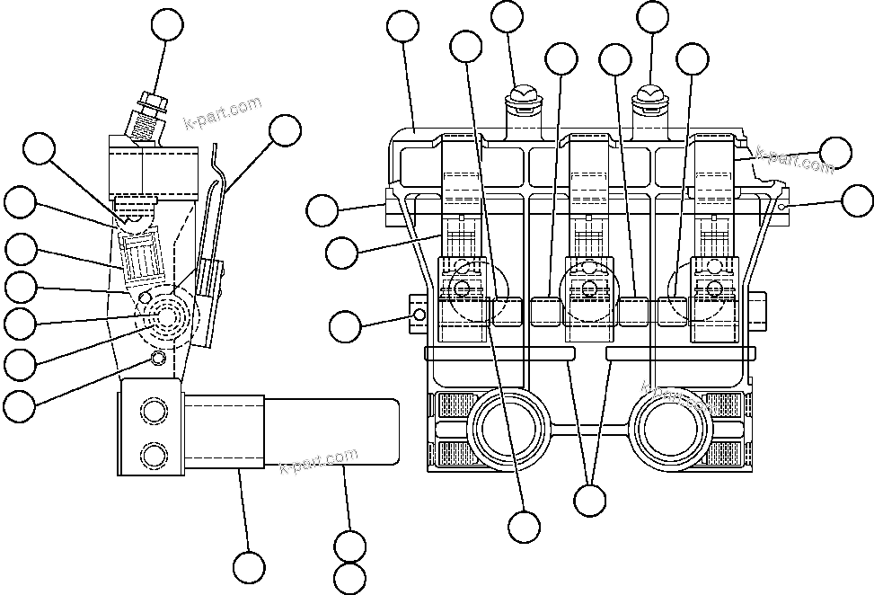 Komatsu parts book diagram for AFE47-EC 730E S/N A30434-A30436, A30438-A30439       KAL: MOTORIZED WHEEL - 788FS10 - 6