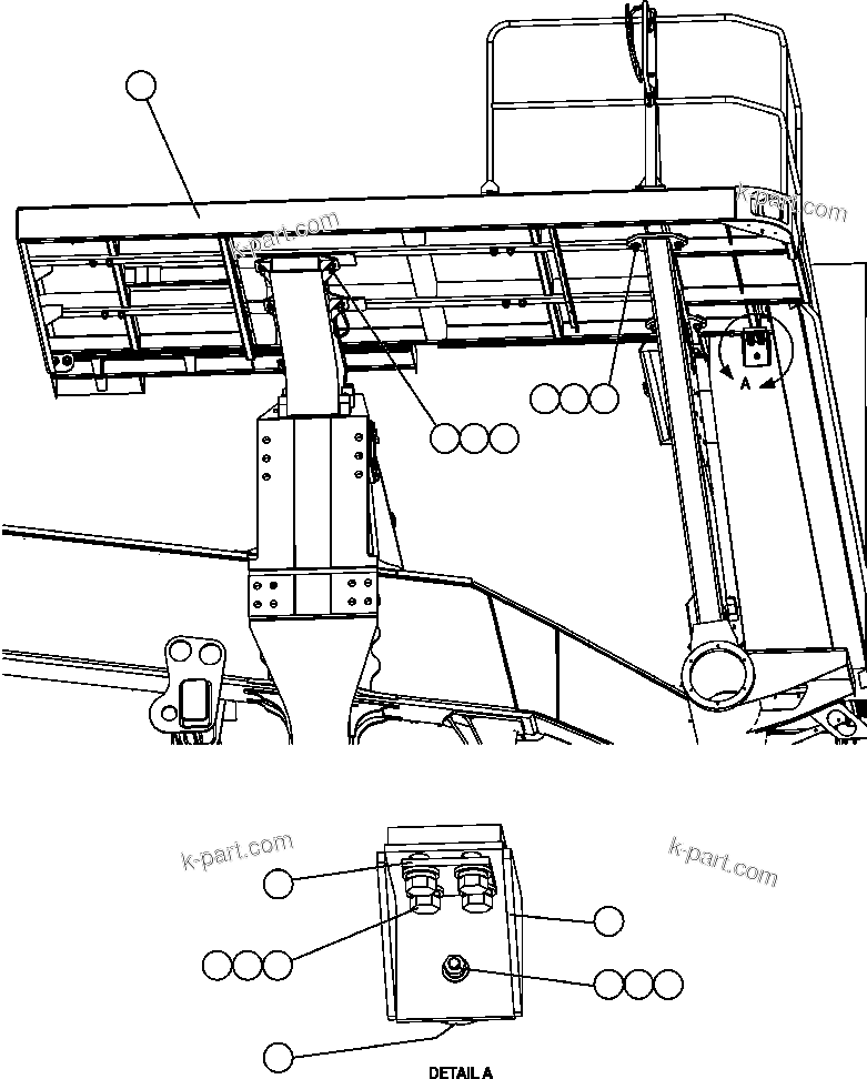 Komatsu parts book diagram for AFE47-EF 730E S/N A30445 & A30446   ORAPA MINE: R.H. DECK INSTALLATION