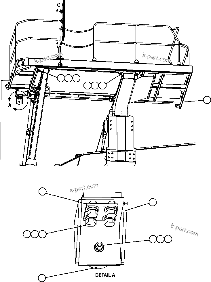 Komatsu parts book diagram for AFE47-EF 730E S/N A30445 & A30446   ORAPA MINE: L.H. DECK INSTALLATION
