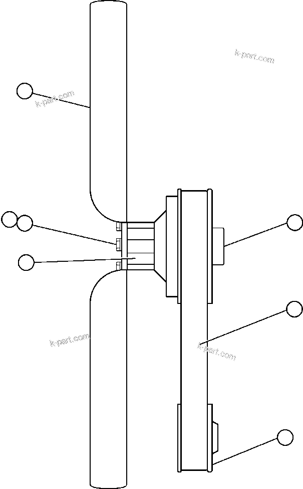 Komatsu parts book diagram for AFE47-EF 730E S/N A30445 & A30446   ORAPA MINE: FAN & FAN DRIVE