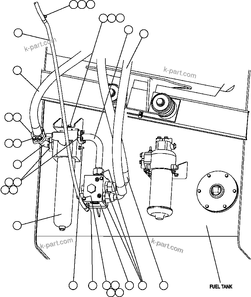 Komatsu parts book diagram for AFE47-EF 730E S/N A30445 & A30446   ORAPA MINE: STEERING FILTER & UNLOADER INSTALLATION