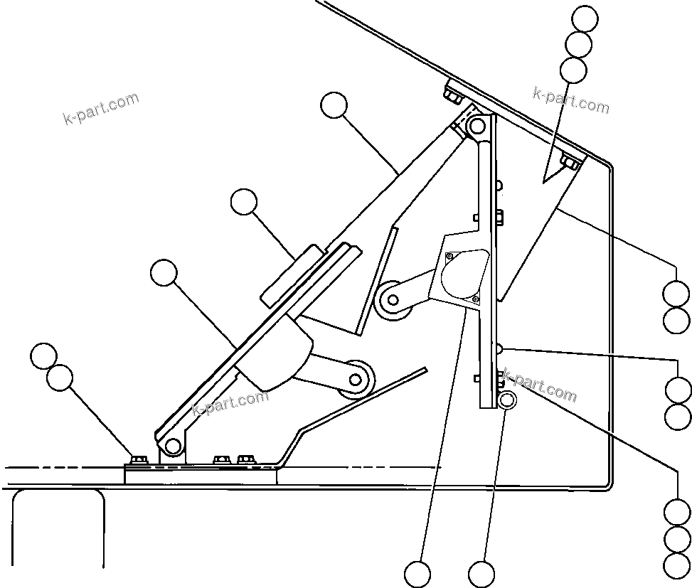 Komatsu parts book diagram for AFE47-EF 730E S/N A30445 & A30446   ORAPA MINE: THROTTLE & RETARDER INSTALLATION