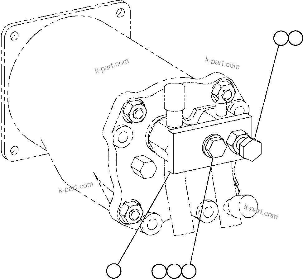 Komatsu parts book diagram for AFE47-EF 730E S/N A30445 & A30446   ORAPA MINE: ADJUSTABLE HOLD-DOWN ASSEMBLY (EJ1087)
