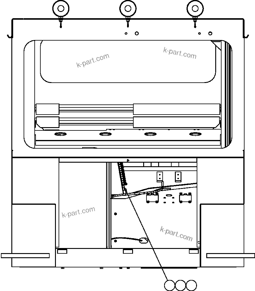 Komatsu parts book diagram for AFE47-EF 730E S/N A30445 & A30446   ORAPA MINE: CAB ELECTRICAL COMPONENTS