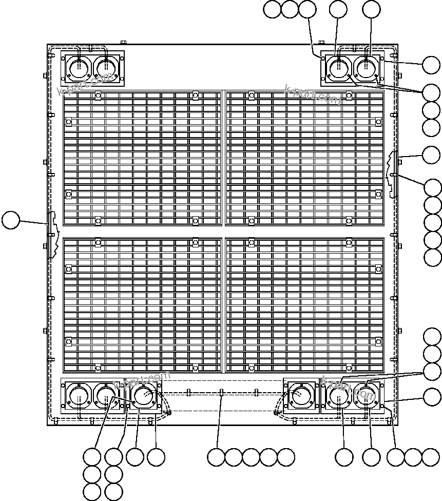 Komatsu parts book diagram for AFE47-EF 730E S/N A30445 & A30446   ORAPA MINE: HEADLIGHTS / FOGLIGHTS INSTALLATION