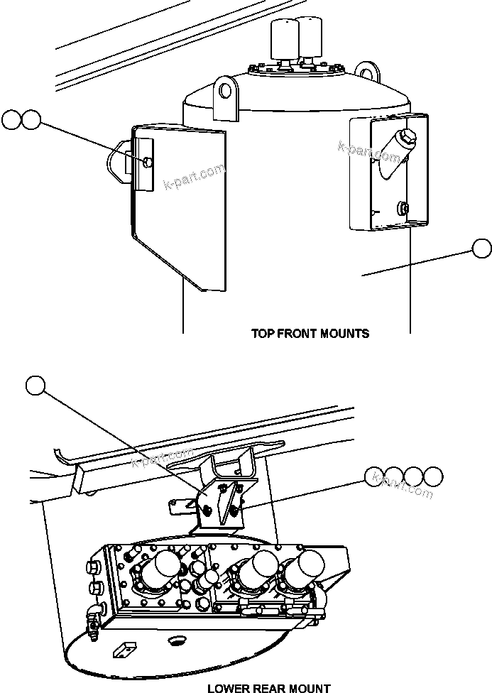 Komatsu parts book diagram for AFE47-EF 730E S/N A30445 & A30446   ORAPA MINE: HYDRAULIC TANK INSTALLATION