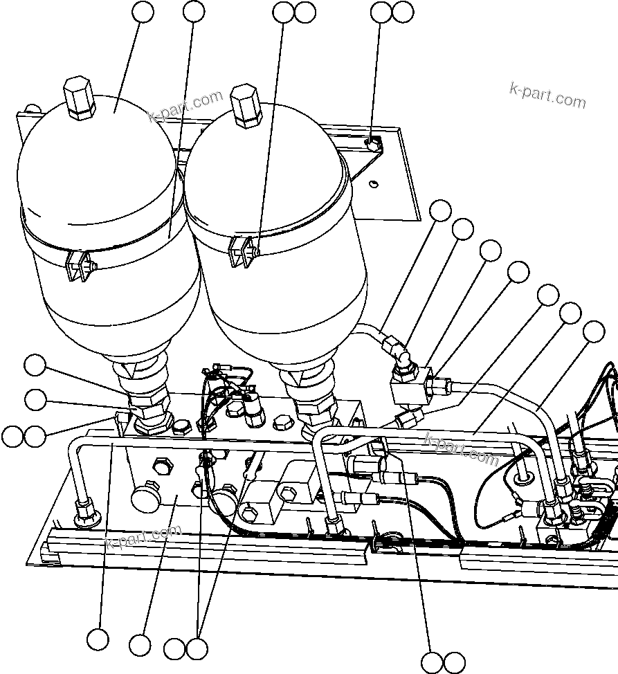 Komatsu parts book diagram for AFE47-EF 730E S/N A30445 & A30446   ORAPA MINE: BRAKE CABINET ASSEMBLY - 3