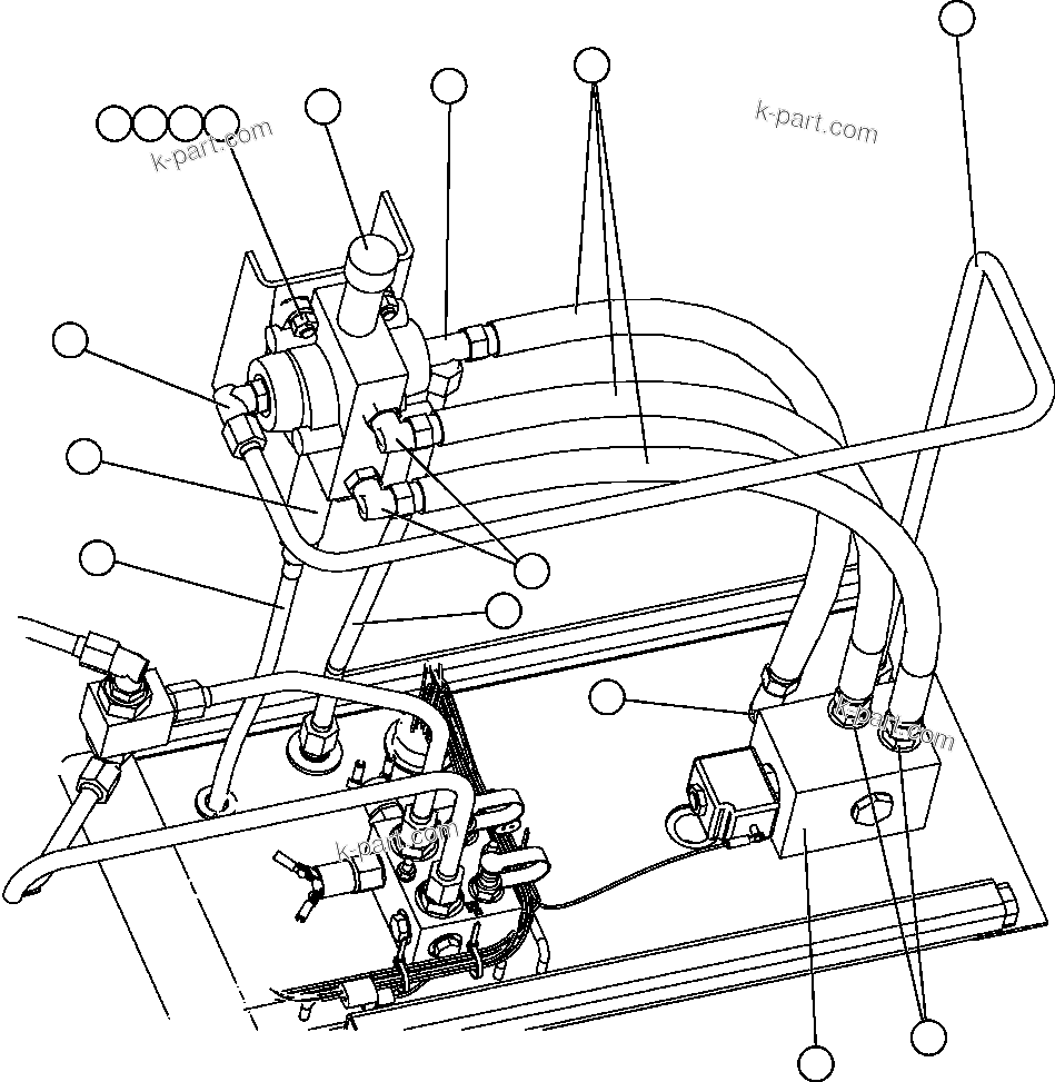 Komatsu parts book diagram for AFE47-EF 730E S/N A30445 & A30446   ORAPA MINE: BRAKE CABINET ASSEMBLY - 5