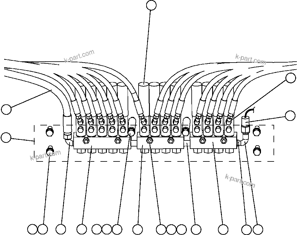 Komatsu parts book diagram for AFE47-EF 730E S/N A30445 & A30446   ORAPA MINE: AUTOMATIC LUBRICATION - REAR AXLE INJECTORS