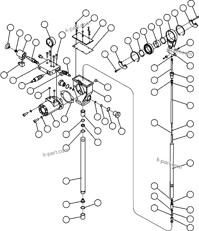 Komatsu parts book diagram for AFE47-EF 730E S/N A30445 & A30446   ORAPA MINE: LUBE PUMP ASSEMBLY (PC1767)