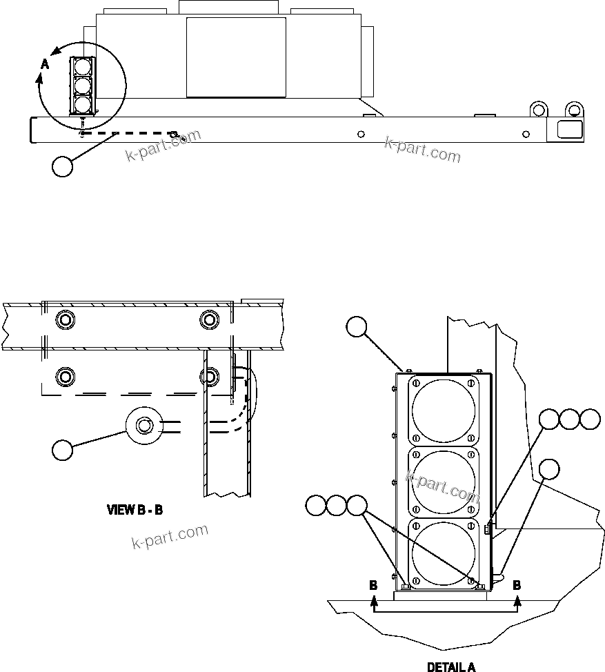 Komatsu parts book diagram for AFE47-EF 730E S/N A30445 & A30446   ORAPA MINE: PAYLOAD METER III - INDICATOR LIGHTS - RIGHT DECK