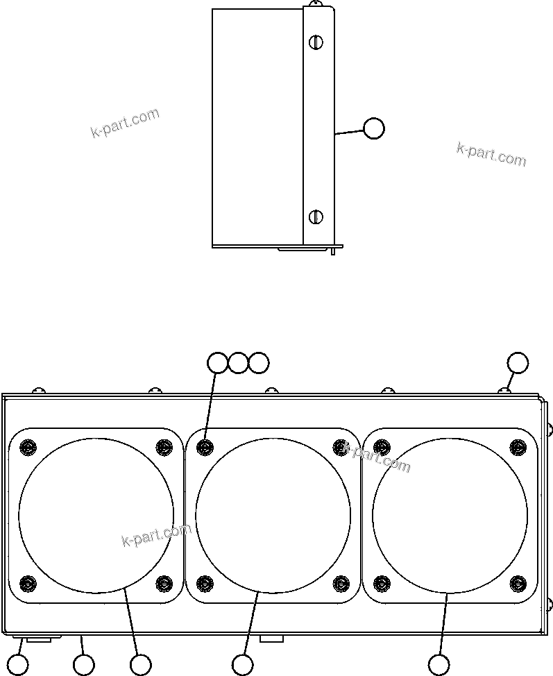 Komatsu parts book diagram for AFE47-EF 730E S/N A30445 & A30446   ORAPA MINE: PAYLOAD METER III - INDICATOR LIGHT ASSEMBLY
