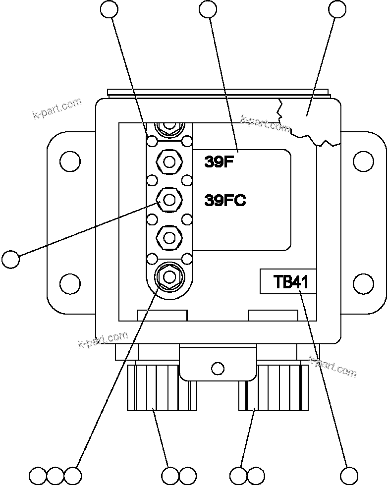 Komatsu parts book diagram for AFE47-EF 730E S/N A30445 & A30446   ORAPA MINE: JUNCTION BOX ASSEMBLY - R.H. (EK7633)
