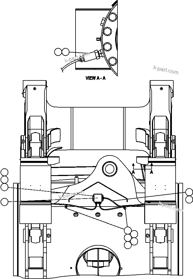 Komatsu parts book diagram for AFE47-EF 730E S/N A30445 & A30446   ORAPA MINE: PAYLOAD METER III - REAR SUSPENSIONS