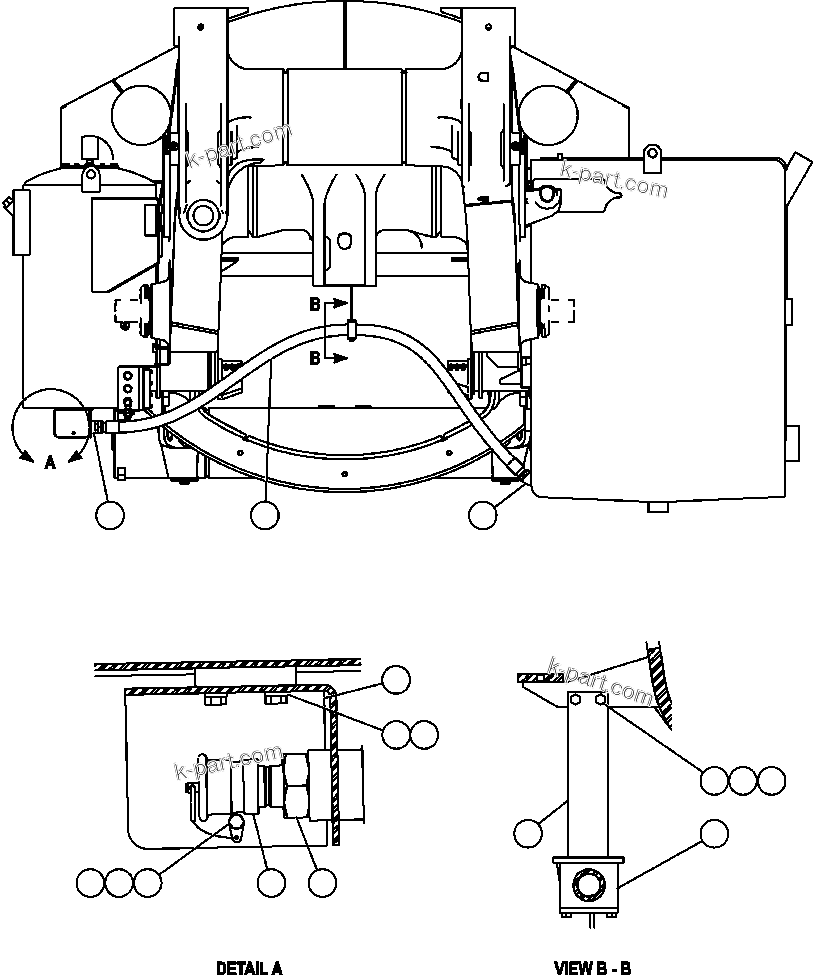 Komatsu parts book diagram for AFE47-EF 730E S/N A30445 & A30446   ORAPA MINE: WIGGINS QUICK FUEL - L.H.