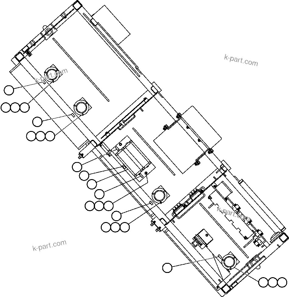 Komatsu parts book diagram for AFE47-EF 730E S/N A30445 & A30446   ORAPA MINE: CONTROL CABINET - UNDER TOP COVER