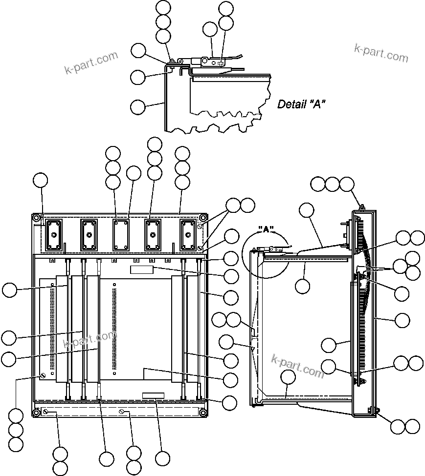 Komatsu parts book diagram for AFE47-EF 730E S/N A30445 & A30446   ORAPA MINE: PANEL - STATEX III (PB8946)