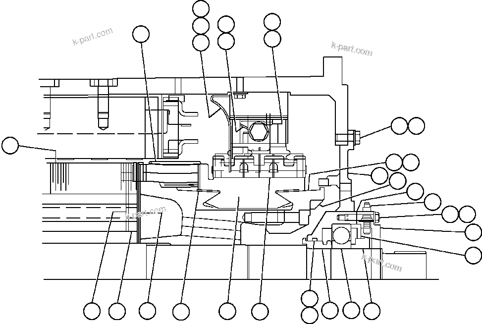 Komatsu parts book diagram for AFE47-EF 730E S/N A30445 & A30446   ORAPA MINE: MOTORIZED WHEEL - 788FS10 - 3