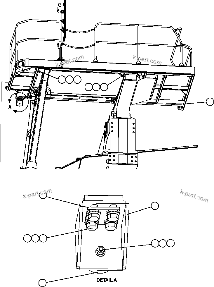 Komatsu parts book diagram for AFE47-FE 730E S/N A30512 - A30517    ROSSING URANIUM: L.H. DECK INSTALLATION