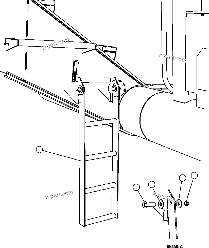 Komatsu parts book diagram for AFE47-FE 730E S/N A30512 - A30517    ROSSING URANIUM: ACCESS LADDERS INSTALLATION