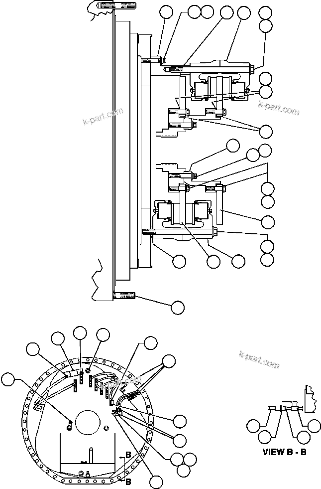 Komatsu parts book diagram for AFE47-FE 730E S/N A30512 - A30517    ROSSING URANIUM: REAR DISC & PARKING BRAKE INSTL