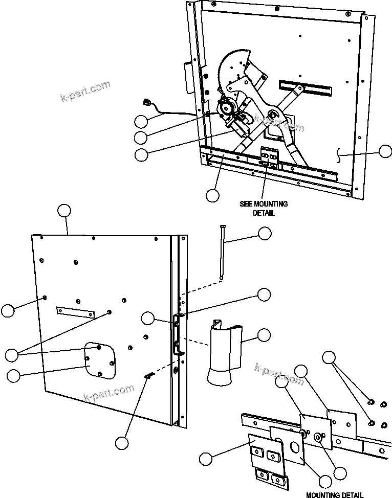 Komatsu parts book diagram for AFE47-FE 730E S/N A30512 - A30517    ROSSING URANIUM: INNER DOOR PANEL ASSEMBLY - R.H. (EL2747)