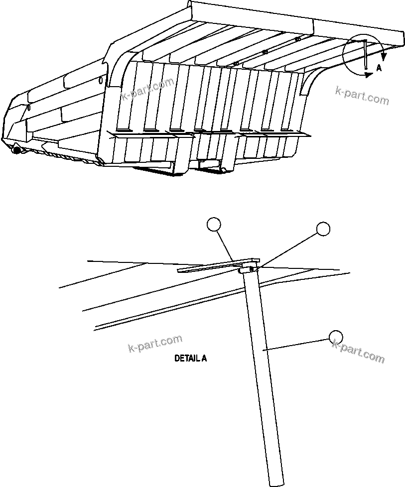 Komatsu parts book diagram for AFE47-FE 730E S/N A30512 - A30517    ROSSING URANIUM: BODY POSITION INDICATOR