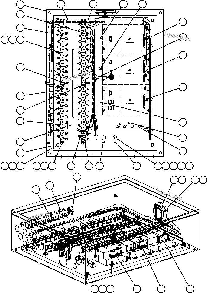 Komatsu parts book diagram for AFE47-FE 730E S/N A30512 - A30517    ROSSING URANIUM: JUNCTION BOX - 24V (EK3500)