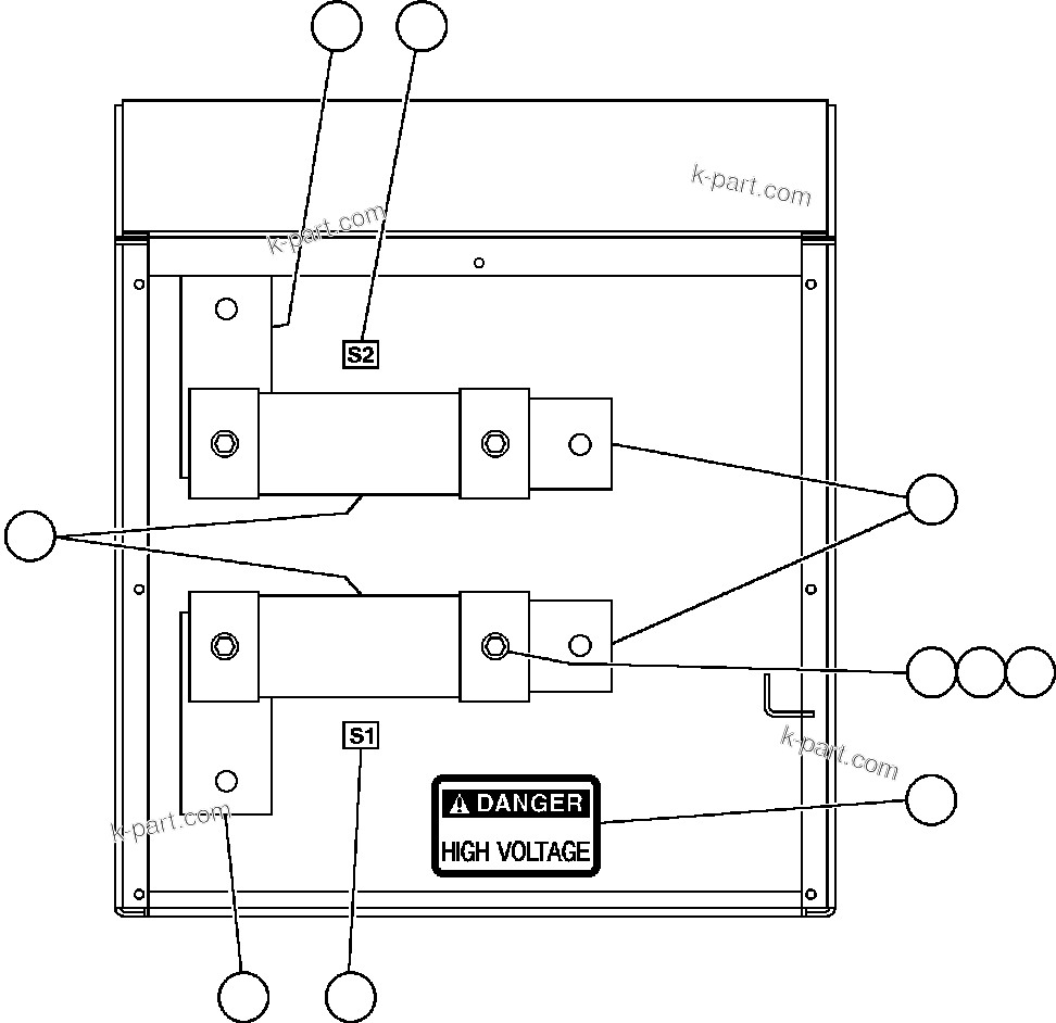 Komatsu parts book diagram for AFE47-FE 730E S/N A30512 - A30517    ROSSING URANIUM: SHUNT 1 & 2 BOX